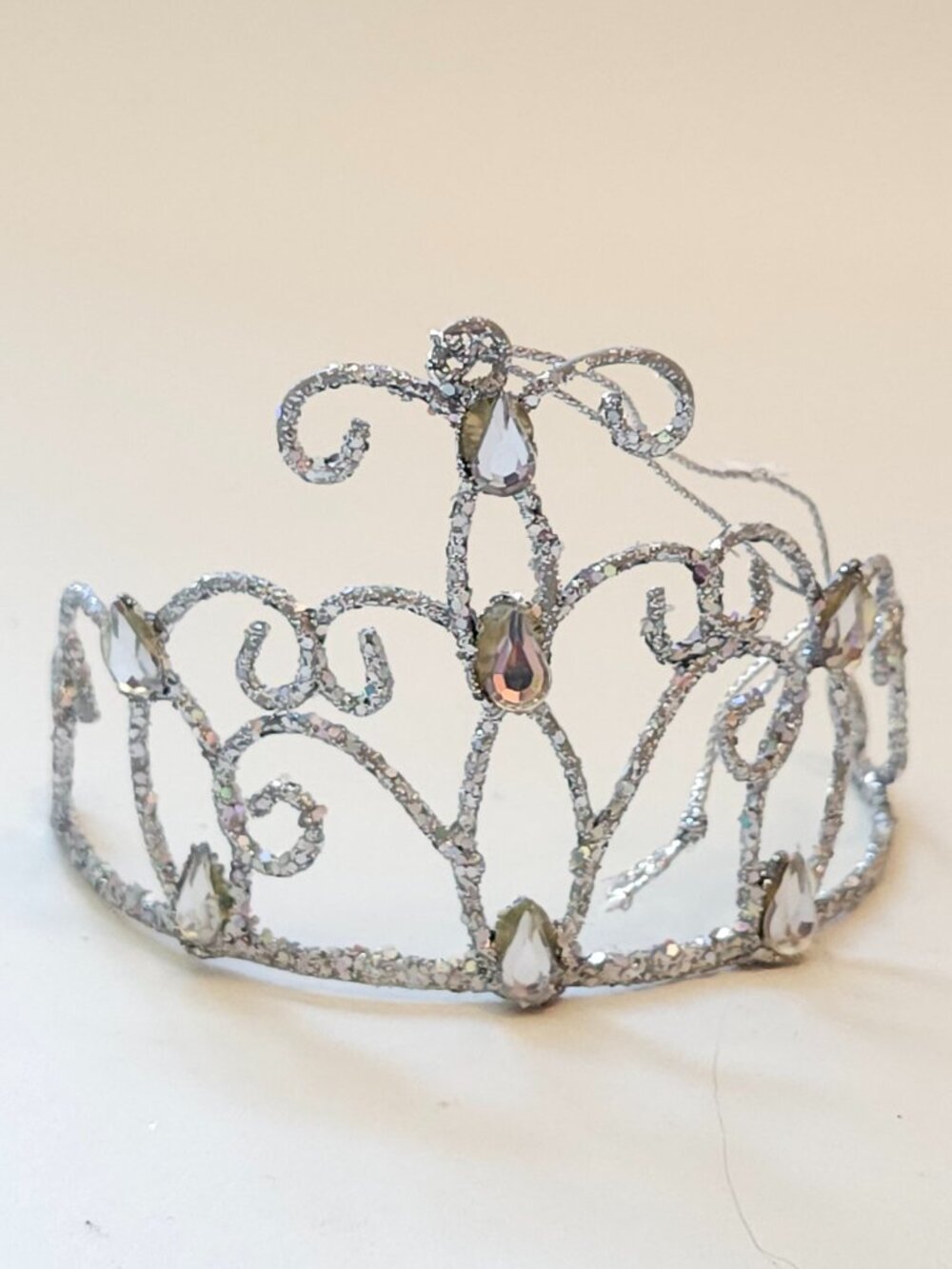 BEAUTIFUL Silver Tiara Christmas Tree Ornament Hanging Ornament